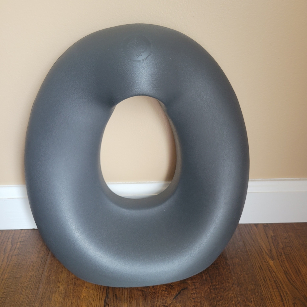 Gray Donut-Shaped Home Art Accent Cushion